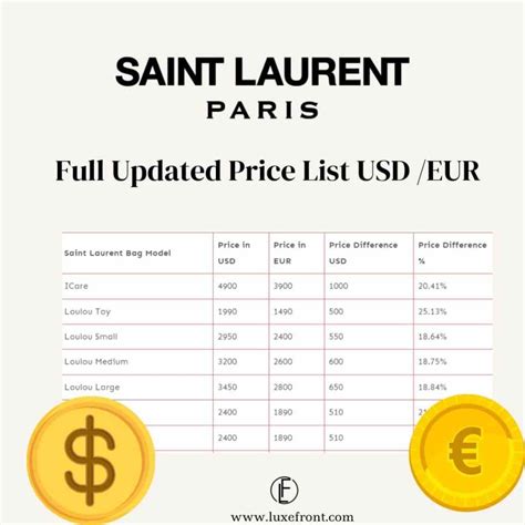 ysl prices in italy